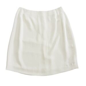 Emanuel Ungaro Cream Pencil Skirt Back Slit SZ14/48